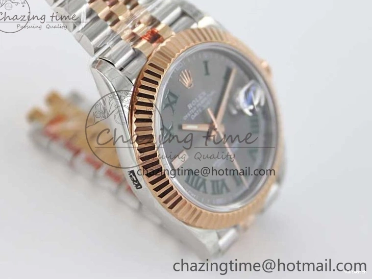 VR3235 904L Green on 126331 Edition Dial SS Bracelet RG Best 41 Steel TWF Jubilee 1:1 RG SS DateJust Roman Gray 0421